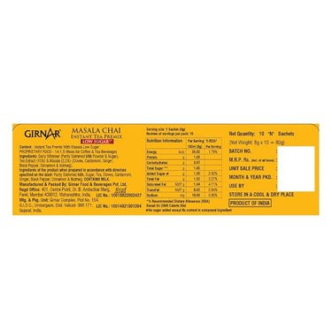 GIRNAR-Instant Premix with Masala -Low Sugar-10 Sachets
